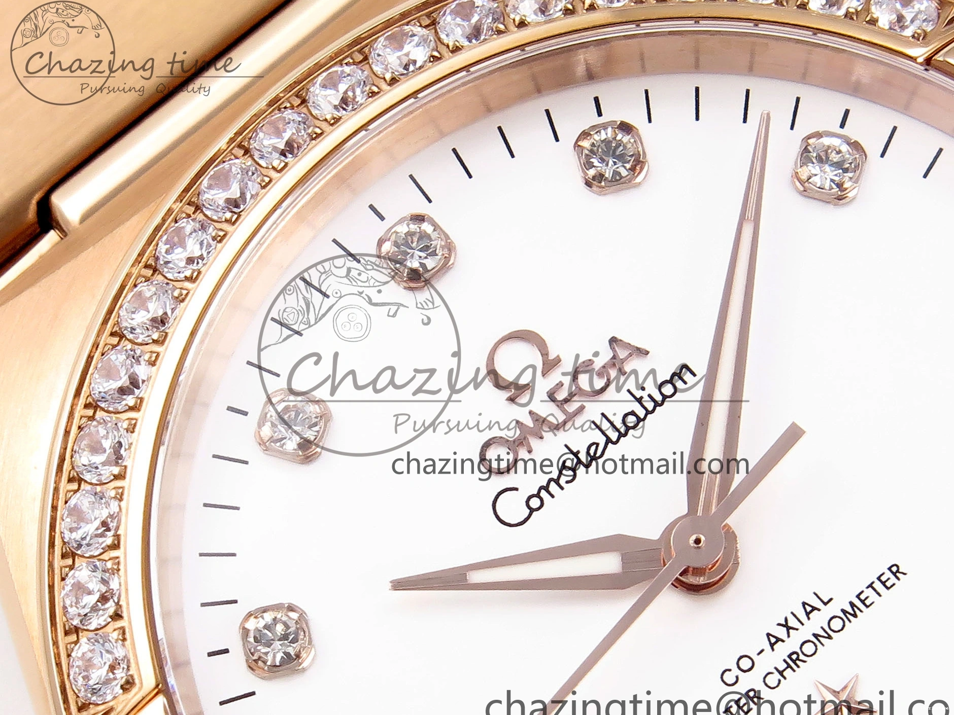 0216 Soft Constellation 39mm RG Diamonds Bezel ASWF 1:1 Best Edition White Dial on RG Bracelet A 7783